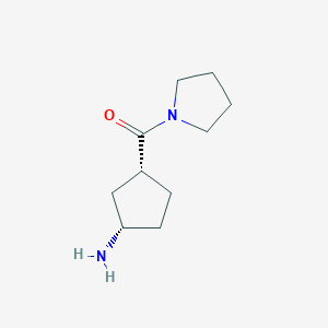 3-(Pyrrolidine-1-carbonyl)cyclopentan-1-amine, cis