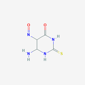 molecular formula C4H6N4O2S B12355779 6-Amino-5-nitroso-2-sulfanylidene-1,3-diazinan-4-one 