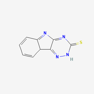 molecular formula C9H6N4S B12355781 2,9a-Dihydro-[1,2,4]triazino[5,6-b]indole-3-thione 