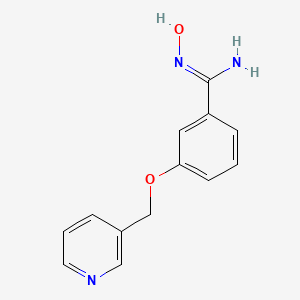 molecular formula C13H13N3O2 B12355839 N'-hydroxy-3-(pyridin-3-ylmethoxy)benzene-1-carboximidamide 