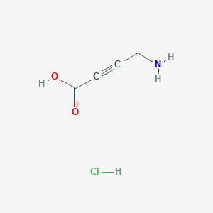 molecular formula C4H6ClNO2 B12355847 4-Aminobut-2-ynoic acid hydrochloride 