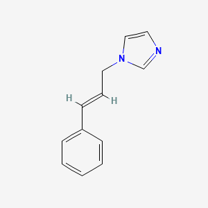 molecular formula C12H12N2 B1235585 1-(3-Phenyl-2-propenyl)-1H-imidazole CAS No. 56643-93-7