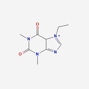 molecular formula C9H13N4O2+ B12355862 7-ethyl-1,3-dimethyl-5H-purin-7-ium-2,6-dione 