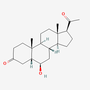 molecular formula C21H32O3 B1235588 6beta-Hydroxy-5beta-pregnane-3,20-dione CAS No. 57967-98-3