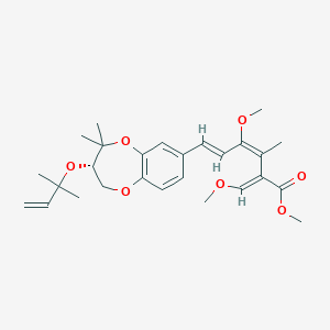molecular formula C27H36O7 B1235590 9-Methoxystrobilurin K 