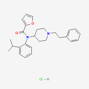 molecular formula C27H33ClN2O2 B12355900 N-(2-isopropylphenyl)-N-(1-phenethylpiperidin-4-yl)furan-2-carboxamide,monohydrochloride 