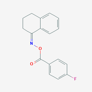 molecular formula C17H14FNO2 B1235591 [(Z)-3,4-dihydro-2H-naphthalen-1-ylideneamino] 4-fluorobenzoate 
