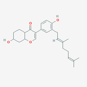 3-[3-[(2E)-3,7-dimethylocta-2,6-dienyl]-4-hydroxyphenyl]-7-hydroxy-4a,5,6,7,8,8a-hexahydrochromen-4-one