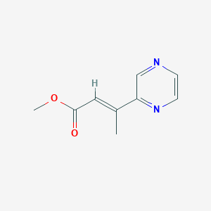 methyl (E)-3-pyrazin-2-ylbut-2-enoate