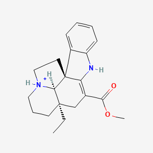 molecular formula C21H27N2O2+ B1235592 (+)-Vincadifformine(1+) 