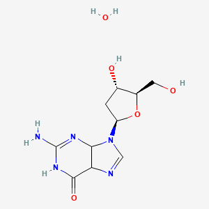 2-amino-9-[(2R,4S,5R)-4-hydroxy-5-(hydroxymethyl)oxolan-2-yl]-4,5-dihydro-1H-purin-6-one;hydrate