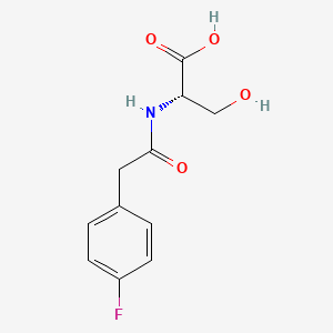 (2S)-2-[2-(4-fluorophenyl)acetamido]-3-hydroxypropanoic acid