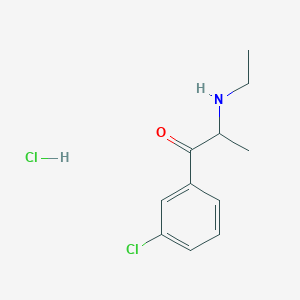 1-(3-Chlorophenyl)-2-(ethylamino)propan-1-one,monohydrochloride