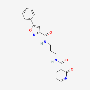 N-[3-[(2-oxo-3H-pyridine-3-carbonyl)amino]propyl]-5-phenyl-1,2-oxazole-3-carboxamide