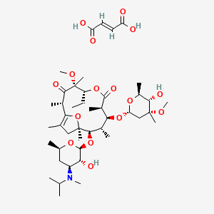 (E)-But-2-enedioic acid;(2S,4R,5R,8R,9S,10S,11R,12R)-5-ethyl-9-[(2R,4R,5S,6S)-5-hydroxy-4-methoxy-4,6-dimethyloxan-2-yl]oxy-11-[(2S,3R,4S,6R)-3-hydroxy-6-methyl-4-[methyl(propan-2-yl)amino]oxan-2-yl]oxy-4-methoxy-2,4,8,10,12,14-hexamethyl-6,15-dioxabicyclo[10.2.1]pentadec-1(14)-ene-3,7-dione