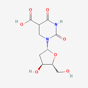 1-[(2R,4S,5R)-4-hydroxy-5-(hydroxymethyl)oxolan-2-yl]-2,4-dioxo-1,3-diazinane-5-carboxylic acid