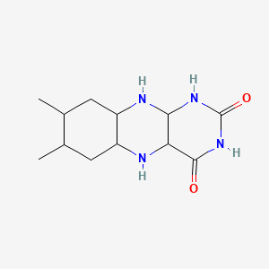 molecular formula C12H20N4O2 B12356049 7,8-dimethyl-4a,5,5a,6,7,8,9,9a,10,10a-decahydro-1H-benzo[g]pteridine-2,4-dione 