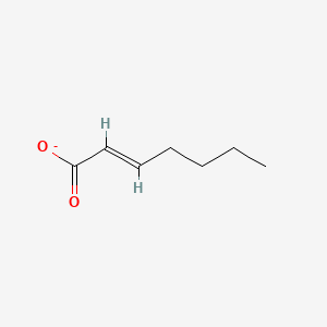 molecular formula C7H11O2- B1235606 (E)-hept-2-enoate 
