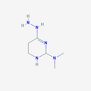 molecular formula C6H15N5 B12356098 4-hydrazinyl-N,N-dimethyl-1,2,5,6-tetrahydropyrimidin-2-amine 