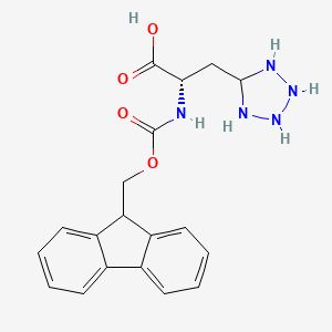 molecular formula C19H21N5O4 B12356119 (2S)-2-(9H-fluoren-9-ylmethoxycarbonylamino)-3-(tetrazolidin-5-yl)propanoic acid 