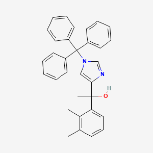 molecular formula C32H30N2O B12356124 1H-Imidazole-4-methanol, alpha-(2,3-dimethylphenyl)-alpha-methyl-1-(triphenylmethyl)- 