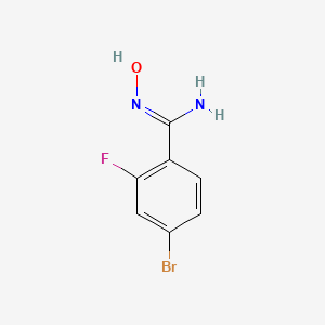 molecular formula C7H6BrFN2O B12356135 4-Bromo-2-fluoro-N-hydroxybenzimidamide 