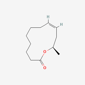 molecular formula C12H20O2 B1235614 (9Z,12R)-12-methyl-1-oxacyclododec-9-en-2-one CAS No. 59780-28-8