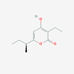 molecular formula C11H16O3 B12356157 (S)-6-(sec-butyl)-3-ethyl-4-hydroxy-2H-pyran-2-one 