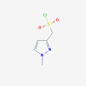 molecular formula C5H7ClN2O2S B12356179 (1-methyl-1H-pyrazol-3-yl)methanesulfonyl chloride 