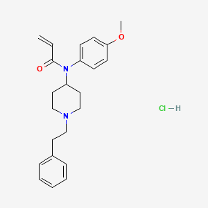 molecular formula C23H29ClN2O2 B12356201 N-(4-methoxyphenyl)-N-(1-phenethylpiperidin-4-yl)acrylamide,monohydrochloride CAS No. 2748409-46-1