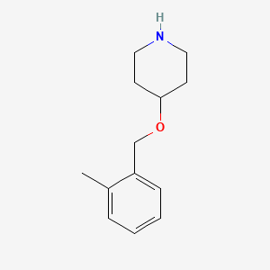 molecular formula C13H19NO B12356208 4-[(2-Methylphenyl)methoxy]piperidine 