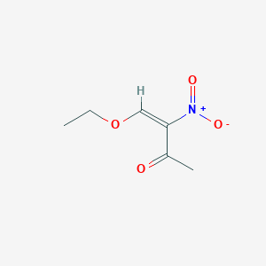 molecular formula C6H9NO4 B12356242 (E)-4-ethoxy-3-nitrobut-3-en-2-one 