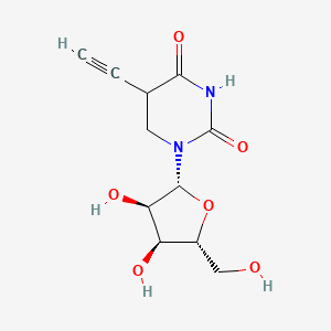 molecular formula C11H14N2O6 B12356243 1-[(2R,3R,4S,5R)-3,4-dihydroxy-5-(hydroxymethyl)oxolan-2-yl]-5-ethynyl-1,3-diazinane-2,4-dione 