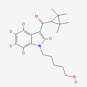 molecular formula C21H29NO2 B12356251 [1-(5-hydroxypentyl)-1H-indol-3-yl](2,2,3,3-tetramethylcyclopropyl)-methanone-2,4,5,6,7-d5 