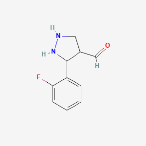 3-(2-Fluorophenyl)pyrazolidine-4-carbaldehyde