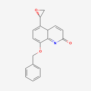 molecular formula C18H15NO3 B12356292 5-[(2R)-oxiran-2-yl]-8-phenylmethoxy-4aH-quinolin-2-one 