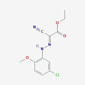 molecular formula C12H12ClN3O3 B1235630 Ethyl 2-[(5-chloro-2-methoxyphenyl)hydrazinylidene]-2-cyanoacetate 