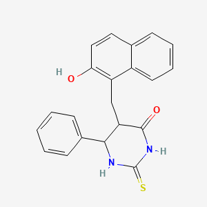 4(1H)-Pyrimidinone,2,3-dihydro-5-[(2-hydroxy-1-naphthalenyl)methyl]-6-phenyl-2-thioxo-