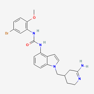 molecular formula C22H24BrN5O2 B12356347 1-[1-[(6-Amino-2,3,4,5-tetrahydropyridin-4-yl)methyl]indol-4-yl]-3-(5-bromo-2-methoxyphenyl)urea 