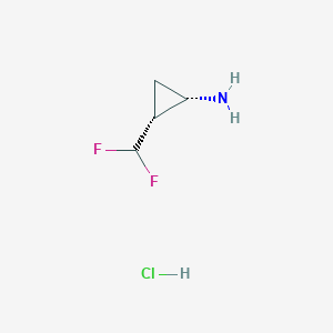 rac-(1R,2R)-2-(difluoromethyl)cyclopropan-1-amine hydrochloride, trans