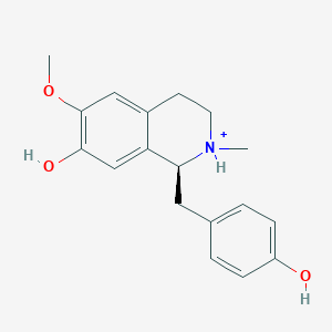 molecular formula C18H22NO3+ B1235636 (S)-N-甲基可可劳林(1+) 