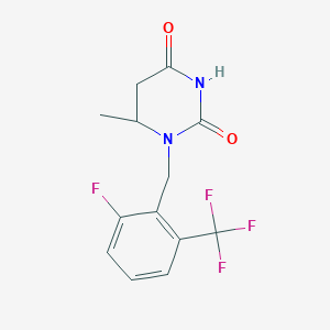 1-[[2-Fluoro-6-(trifluoromethyl)phenyl]methyl]-6-methyl-1,3-diazinane-2,4-dione