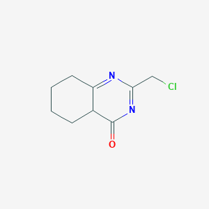 molecular formula C9H11ClN2O B12356397 2-(chloromethyl)-5,6,7,8-tetrahydro-4aH-quinazolin-4-one 