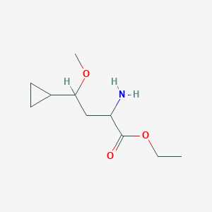 Ethyl 2-amino-4-cyclopropyl-4-methoxybutanoate