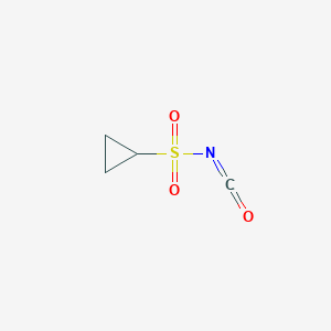 molecular formula C4H5NO3S B12356438 Cyclopropanesulfonyl isocyanate 