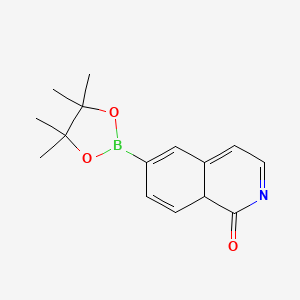 molecular formula C15H18BNO3 B12356446 6-(4,4,5,5-tetramethyl-1,3,2-dioxaborolan-2-yl)-8aH-isoquinolin-1-one 