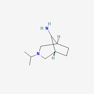 molecular formula C10H20N2 B12356450 (1R,5S)-3-(propan-2-yl)-3-azabicyclo[3.2.1]octan-8-amine 