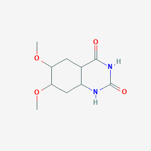 molecular formula C10H16N2O4 B12356458 6,7-dimethoxy-4a,5,6,7,8,8a-hexahydro-1H-quinazoline-2,4-dione 