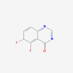 molecular formula C8H4F2N2O B12356499 5,6-difluoro-6H-quinazolin-4-one 