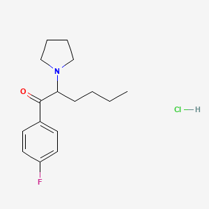 molecular formula C16H23ClFNO B12356519 1-(4-Fluorophenyl)-2-(pyrrolidin-1-yl)hexan-1-one,monohydrochloride 